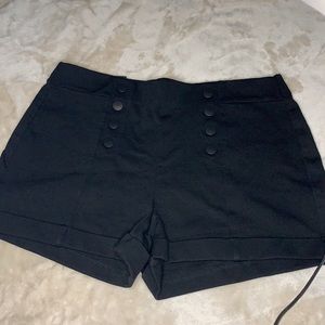 High waisted black cute shorts